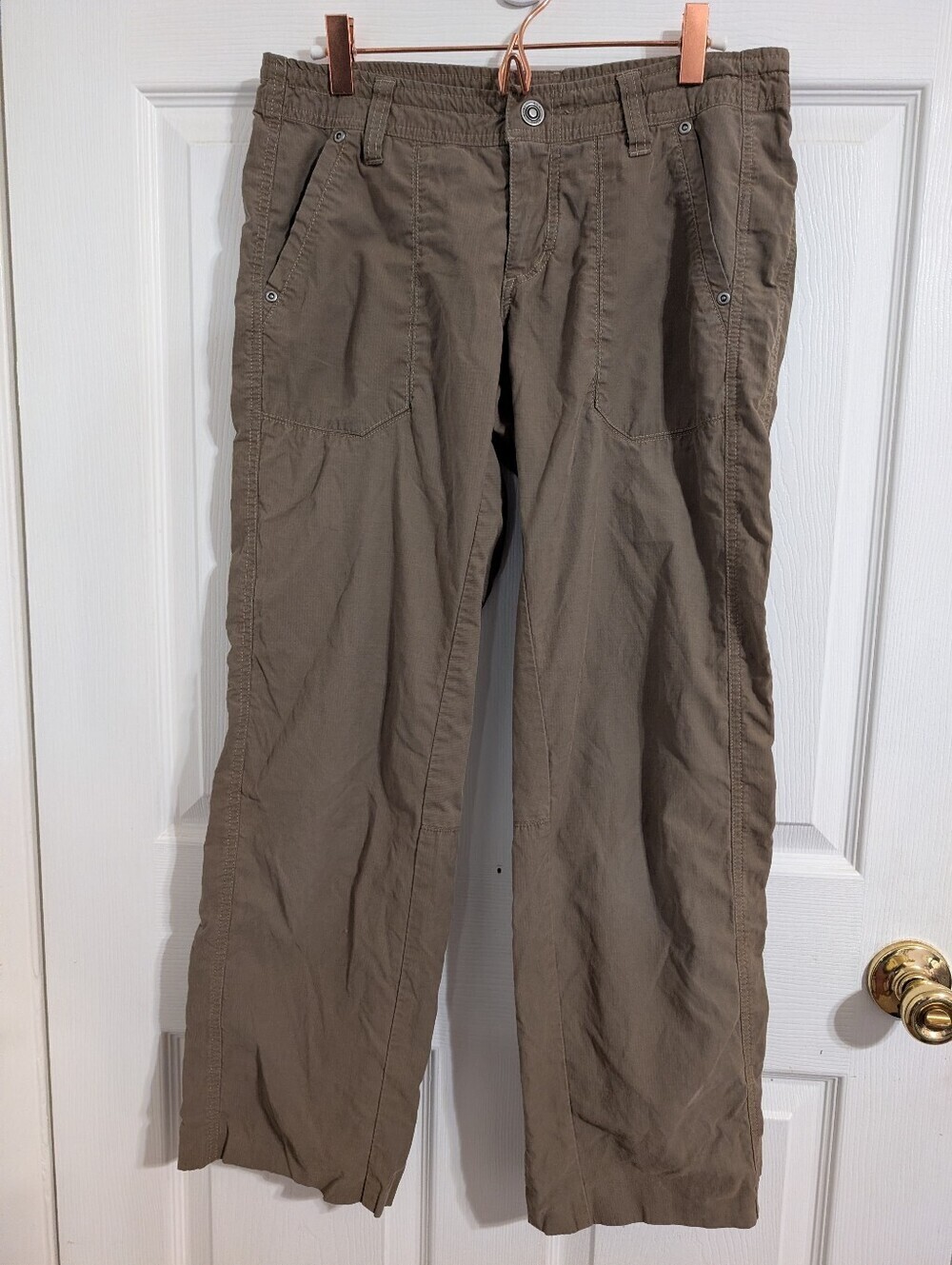 Kuhl Womens Pants Beige Tan Hiking Outdoor Cargo Size 4 *hemmed*